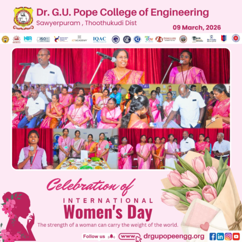 International Women’s Day Celebrated at Dr. G.U. Pope College