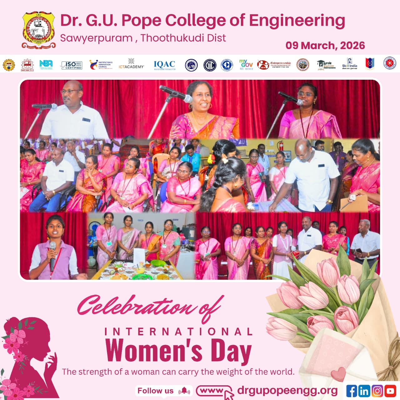 International Women’s Day Celebrated at Dr. G.U. Pope College